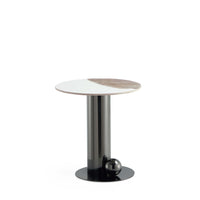 Manhattan Comfort Laurel 19.68" Modern Glam End Table - Black-Modern End Table for Living Room Use