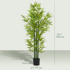 HOMCOM 5' Artificial Bamboo Tree in Pot - Green - 2 Pack-A stable nursery pot provides a stable base 
