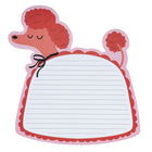 Pep Rally Poodle Die Cut Notepad - 100 Sheets - Bonjour Bestie-100 lined sheets for everyday writing