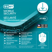 ESET Mobile Security for Android - 1 Device - 1 Year Subscription [Digital Download]-Free Antivirus: ESET Mobile Security for Android is a powerful free antivirus that protects your phone or tablet from all types of threats using NOD32 technology. Antimalware protection runs in the background without compromising performance or draining your device's battery.