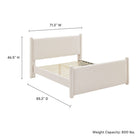 Modway Rael Performance Velvet Queen Platform Bed - Alabaster-8