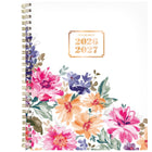 AT-A-GLANCE 2026-27 Badge Floral Weekly/Monthly Planner - 11"x 9" - Multicolour - Bilingual-13 months: July 2026 - July 2027