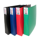 Duraply Commercial Poly Binder, Red, 3"D Ring, 2 Pack-Colour: Red