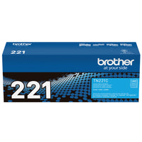 Brother TN221C Standard-Yield Cyan Toner Cartridge-Cyan toner produces vivid, colourful documents
