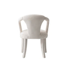Manhattan Comfort Palmer 22.8" Mid-Century Modern Tweed Upholstered Dining Armchair - Ivory - Set of 2-24.8" L x 21" W x 30.3" H