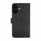 Blu Element Folio 2-in-1 Case for iPhone 17 - Black-Premium hand-stitched semi-soft feel material