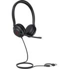 Yealink UH35 Wired USB-C/A Headset - Microsoft Teams - Black-The dual-microphone system, enhanced by Acoustic Shield Technology, delivers a 60% improvement in noise cancellation performance over single-microphone setups, intelligently filtering out background noise