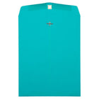 JAM Paper 10" x 13" Open End Catalog Coloured Envelopes with Clasp Closure - Sea Blue Recycled - 50 Pack-Sea Blue Envelope