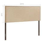 Modway Region Nailhead Upholstered Queen Headboard - Cafe-Nail button trim