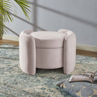 Modway Nebula Upholstered Performance Velvet Ottoman - Pink-Removable Seat