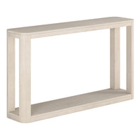 Hudson&Canal Stellan 52"W Console Table - Alder White-A modern contemporary design for your entryway, living room, den, and more