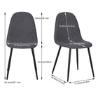 Homy Casa Upholstered Guest & Reception Chairs - Grey Fabric - 4 Pack-4-pack for value and versatility: Great for family meals, meetings, or office use.