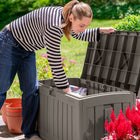 Suncast Medium Deck Box with Seat - 50 Gal. - Stoney-Low maintenance, easy to clean and maintain.
