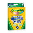 Crayola Ultra-Clean Washable Fine Line Markers, 24 Count-The world's most washable non-toxic markers feature an ultra-clean formula that washes easily from skin, most washable clothing, and most painted walls
