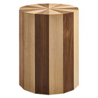 Modway Twirl Two-Toned Wood Veneer Side Table - Oak Walnut-Two-Tone Round Side Table