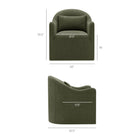 Modway Bardot Slipcovered Linen Blend Accent Chair - Sage-Curved Back Silhouette