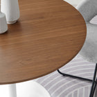 Modway Pursuit 40" Dining Table - Walnut White-Seats 4