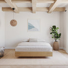 Nexera Platform Bed Frame - Queen Size - Natural Maple-Can be paired with different Nexera queen size headboards to create a complete bed set. (sold separately)