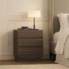 Manhattan Comfort Ardea 20" Contemporary 3-Drawer Nightstand - Walnut-Smooth-Glide Drawer: Features easy-glide, non-ball-bearing tracks for everyday convenience