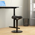 HOMCOM Standing Ergonomic Wobble Chair - Adjustable Leaning Stool with Rocking Motion - Black-Height adjusts with dual side buttons, fitting both seated and standing desks