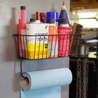 Gator Magnetics 15" Magnetic Utility Basket with Towel Bar - 35 lb Capacity - Black-Patented “Easy-off” release mechanism, snaps onto steel surfaces and easily disengages so you can comfortably adjust where you want it, or move the basket to a new location repeatedly.