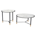 Zuo Davis Coffee Table - White/Black - Set of 2-Colour: White/Black