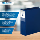 Davis Group Premium Economy Binder - D Ring - 3" - Royal Blue - 6 Pack-D Ring, Non-Locking