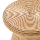 Modway Tavi Hourglass Natural Rattan Round Side Table - Natural-7