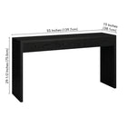Hudson&Canal Lawrence 55"W Console Table - Black Grain-9