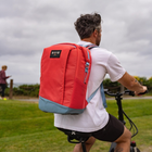 RovR TravelR 24 Can Soft Cooler Backpack - Coral-Padded adjustable shoulder straps ready for the trail 