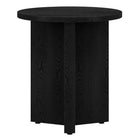 Hudson&Canal Anders 20"W Round Side Table - Black Grain-Table is made of high-quality and durable MDF materials