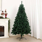 MotionGrey Artificial Christmas Tree - 6 ft Hinged Tree with Warm LED Lights - Green-Hinged branch design allows quick assembly, supported by a durable metal stand for stability