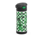 Thermos FUNtainer Vacuum Insulated Stainless Steel Water Bottle - 410mL - Minecraft-Push button lid with pop-up straw