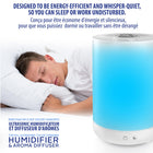 Bell+Howell Top Fill Colour Changing 1 gal Humidifier - White -No need to refill every night- The top fill humidifier has a large 4L/1 Gallon capacity, releasing cool mist air for 24 straight hours and providing humid air for up to 4 straight nights without refill