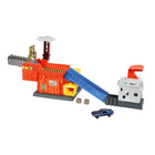 MatchBox Project Convoy Crusher Set-​Kids launch the included 1:64 scale '69 Chevrolet Camaro up a ramp and either break through a set of doors to land in the crushing cup or fall directly into the crusher