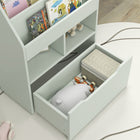 HOMCOM Kids Bookcase with Storage Drawer - Green-Smooth finish make clean effortless
