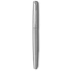 Parker Jotter Fountain Pen - Stainless Steel with Chrome Trim - Medium Nib - Blue Ink-Medium nib; includes 2 small cartridges of water-based blue ink