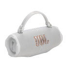 JBL Charge 6 Portable Bluetooth Speaker - White-Recycled plastic and fabric, plus FSC certified paper packaging