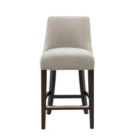 Manhattan Comfort Beever 18.9" Modern Chenille Upholstered Counter Stool - Taupe-Modern Counter Stool with Backrest Perfect for Counter and Kitchen Use