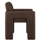 Modway Daven Vegan Leather Dining Armchair - Espresso-Integrated Non-Marking Floor Glides