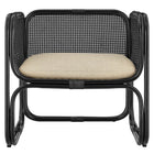 Modway Ellis Natural Rattan Accent Armchair - Black-7