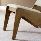 Modway Rylina Vegan Leather Accent Chairs - Weathered Oak Stone - Set of 2-Wide Tapered Legs