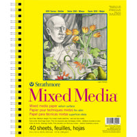 Strathmore 300 Series Mixed Media Pads, 9" x 12", 40 Sheets-11" W x 14" L