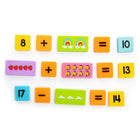Educational Insights Math Dominoes — Addition & Subtraction - Set of 102-Includes: 60 Number and math symbol dominoes (1" x 1"), 40 math picture dominoes (1" x 2"), storage bucket, and activity guide