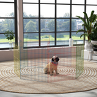 PawHut Outdoor Portable Octagon Pet Playpen-8 ground stakes are included in the package, for ensured stability