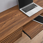 Modway Render 60" Wall Mount Wood Office Desk - Walnut-Wall-Mount Design