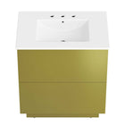 Modway Quantum 30" Bathroom Vanity - White/Gold-8