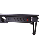 Rocelco 40" Adjustable Desk Riser w/4AC + 2 USB & 1 USB-C - Black-Includes 4 UL approved AC outlets, 2 USB & 1 USB-C charging ports. 