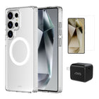 AXS Starter Kit bundle - Ultra Clear Case, Screen Protector & 30W Charger for Samsung Galaxy S25 Ultra-Drop-tested, scratch resistant phone case with shock absorbing air pockets