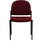Flash Furniture Comfort Burgundy Fabric Stackable Steel Side Reception Chair-Guest Chair